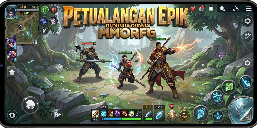 Screenshot yang menunjukkan aksi seru pemain dalam 4P4P.
