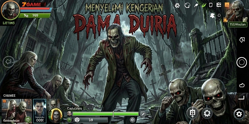 Tampilan gameplay mencekam dari 7GAME yang penuh dengan kengerian.