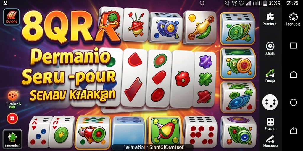 Tampilan gameplay seru permainan Domino di 8QR.