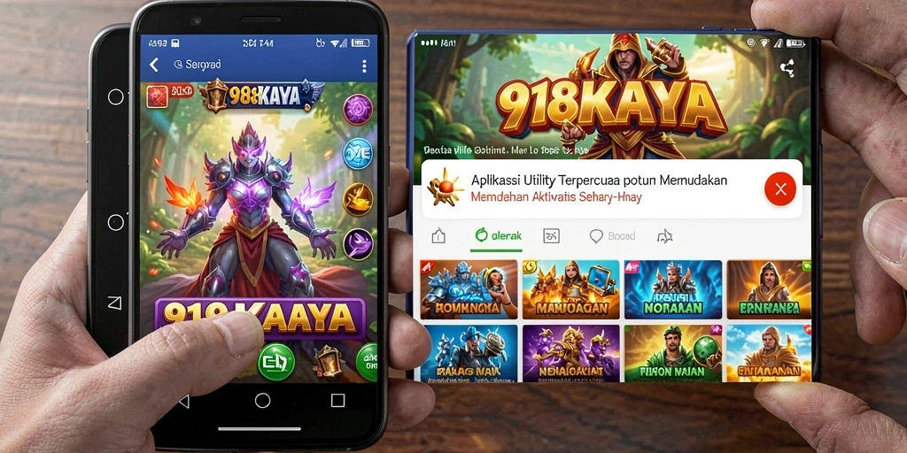 Tampilan antarmuka utama aplikasi 918KAYA yang sederhana dan fungsional.