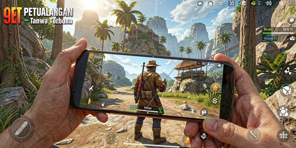 Gameplay mendebarkan di dunia terbuka 9ET yang luas.