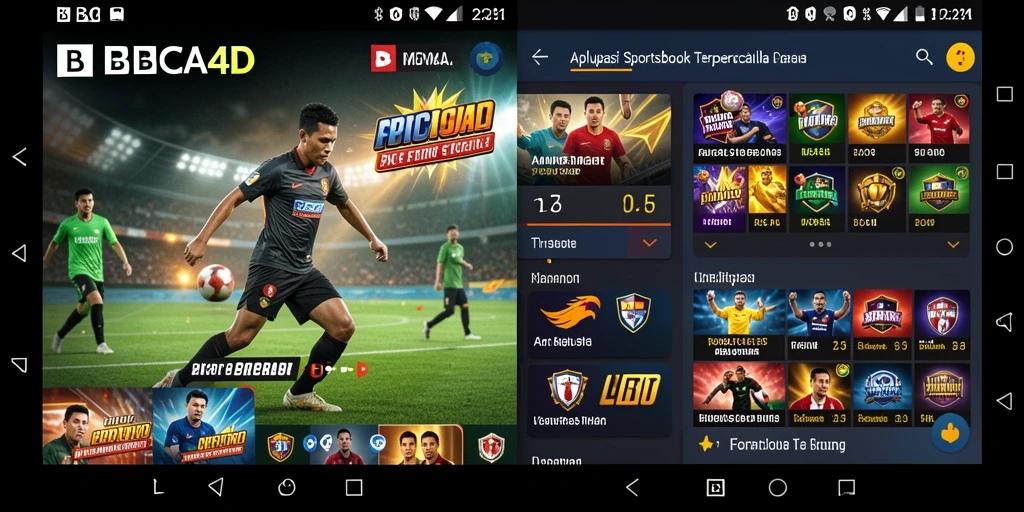 Screenshot BBCA4D menunjukkan tampilan antarmuka taruhan olahraga yang menarik.