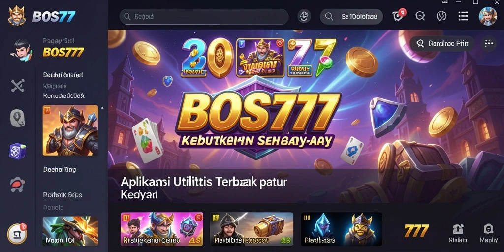 Tampilan antarmuka aplikasi BOS777 yang intuitif dan fungsional.