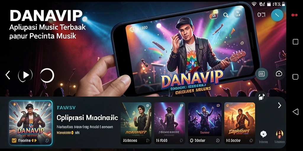 Tampilan gameplay musik yang menarik dan interaktif di DANAVIP.