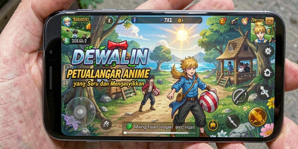 Tampilan seru gameplay DEWALIN dengan karakter Anime yang beraksi.