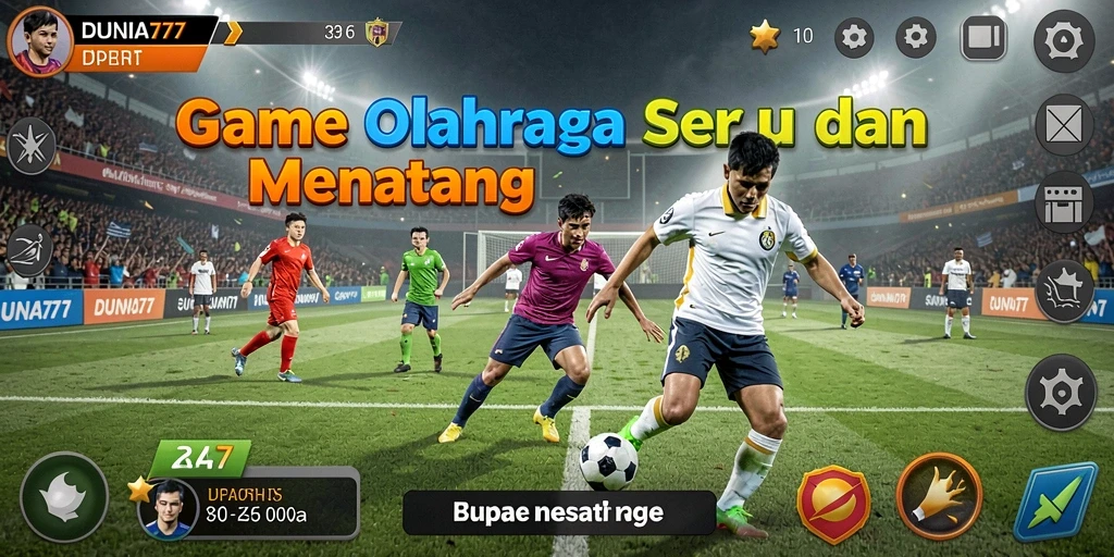 Screenshot menampilkan laga seru dalam DUNIA777 dengan aksi penuh semangat.