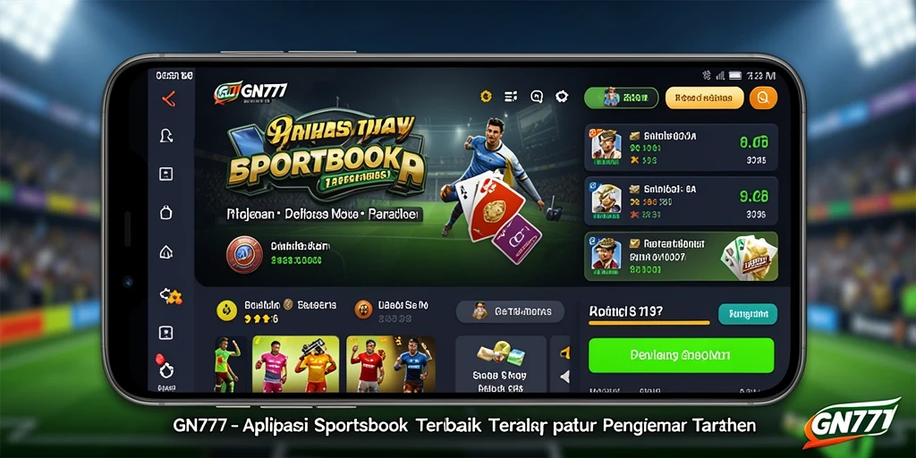 Tampilan permainan Sportsbook di aplikasi GN777 dengan tampilan yang menarik.
