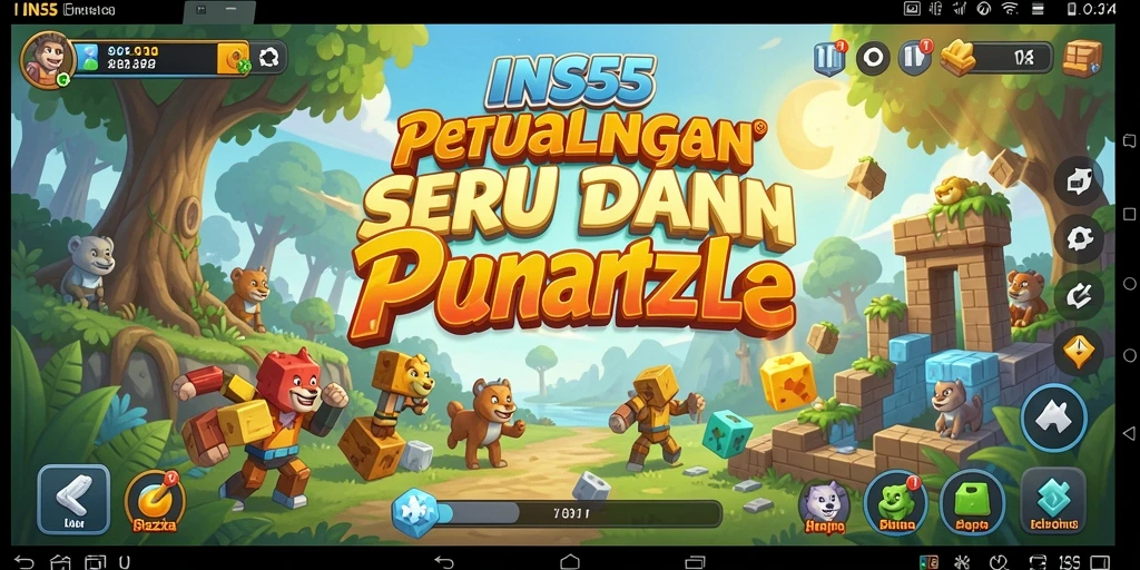 Tangkapan layar utama INS55 menampilkan gameplay Puzzle yang menarik.