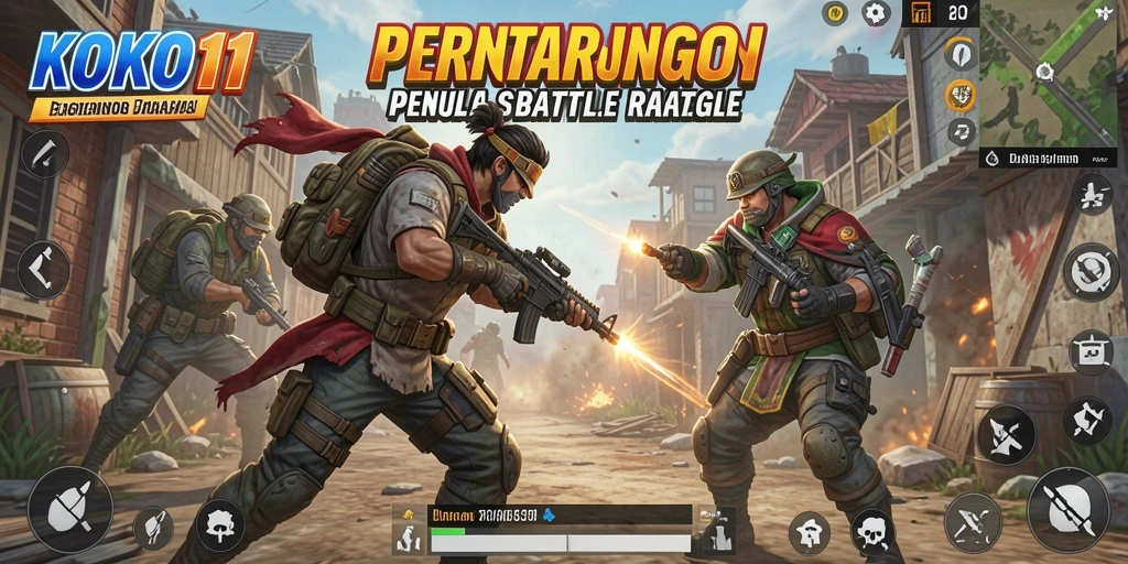 Gameplay seru dalam KOKO11 dengan pertarungan Battle Royale.
