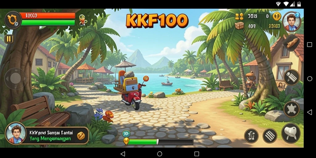 Tampilan gameplay KPK100 yang santai dan menarik.