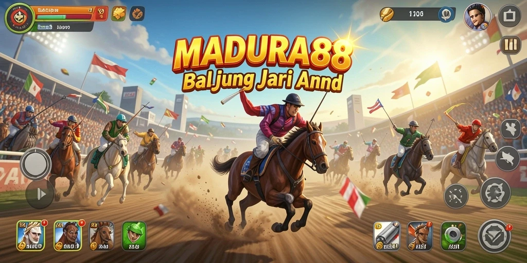 Tampilan gameplay balapan yang seru dan mendebarkan di MADURA88.