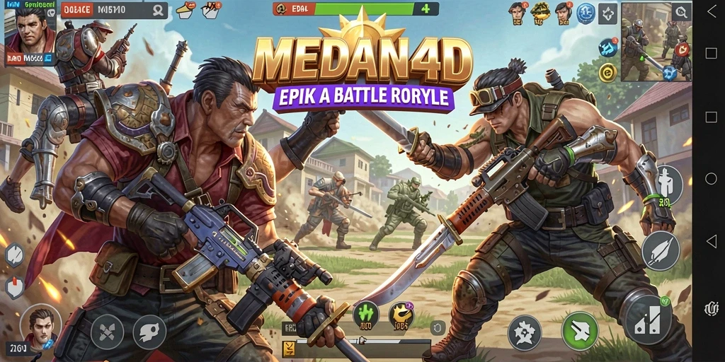 Tampilan seru saat berperang di medan tempur <strong>MEDAN4D</strong>.