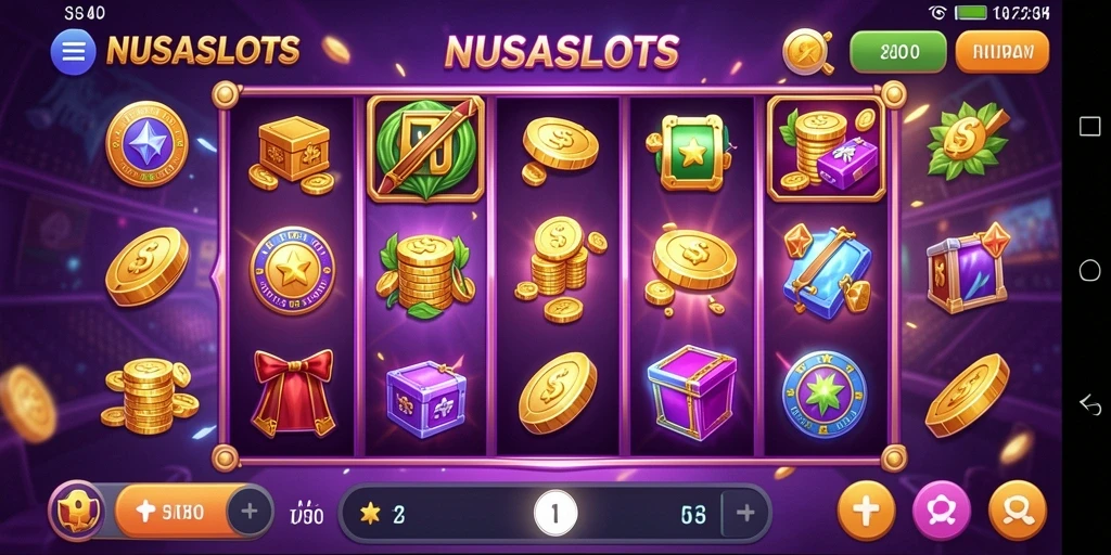 Tampilan gameplay NUSASLOTS yang mengasyikkan dan penuh warna.