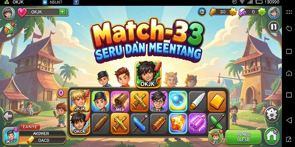 Tampilkan gameplay seru dari OKJK dengan grafik menarik.
