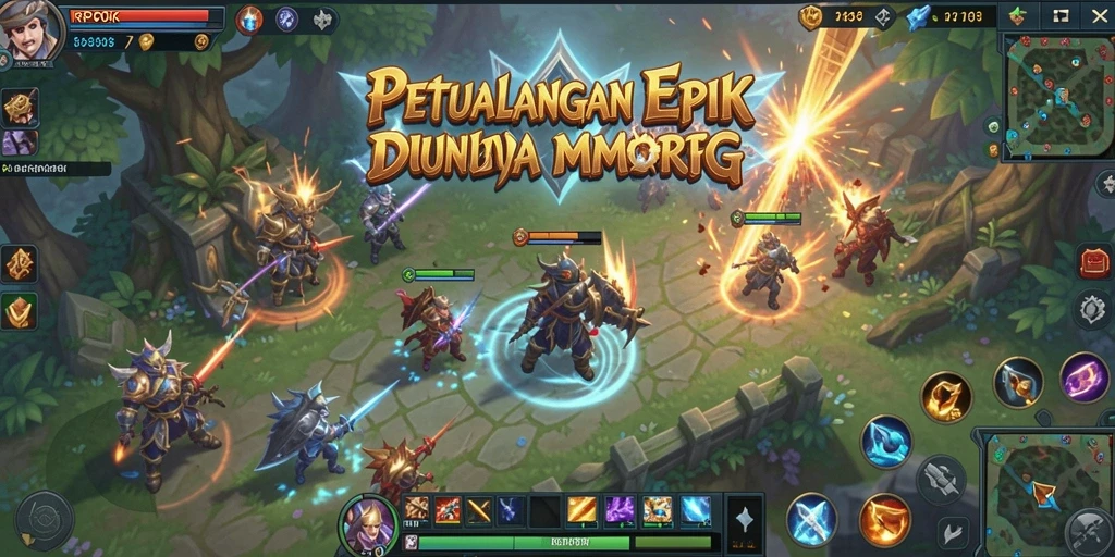 Tangkapan layar gameplay RPOK yang menampilkan pertarungan epik antara karakter.