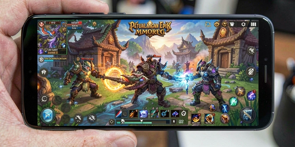 Tampilan gameplay RPVIP2 yang menegangkan dalam pertempuran MMORPG.