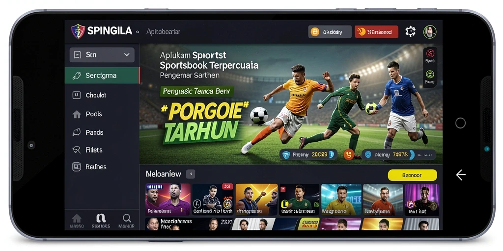 Tampilan gameplay SPINGILA yang menarik dan interaktif untuk taruhan olahraga.
