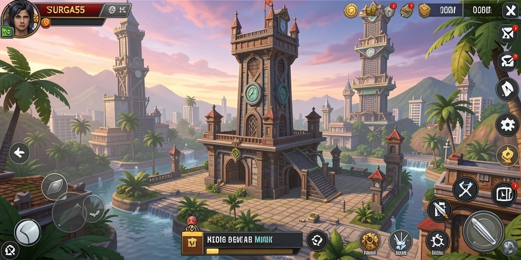 Gameplay Tower Defense yang menegangkan dan strategis di SURGA55.