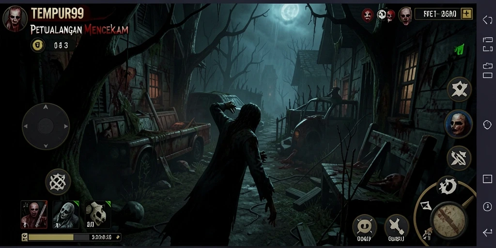 Gameplay mencekam dengan suasana seram yang menjadikan pengalaman bermain unik.