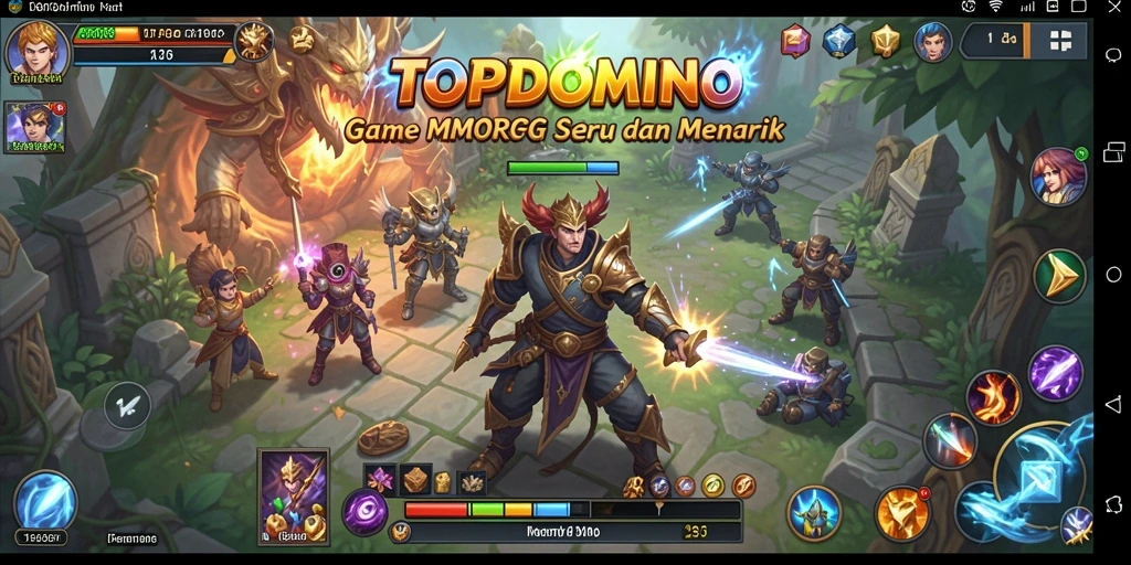 Tangkapan layar dari gameplay MMORPG TOPDOMINO yang mendebarkan.