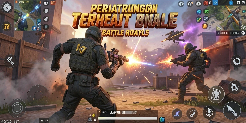 Tangkapan layar gameplay <strong>V87</strong> dalam aksi Battle Royale yang mendebarkan.