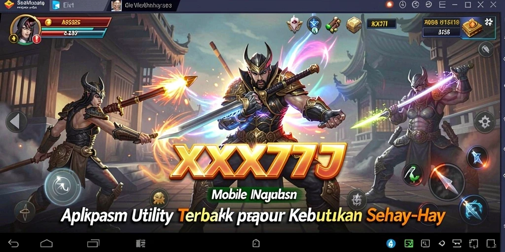 Tampilan antarmuka utama XXX777 yang sederhana dan fungsional.